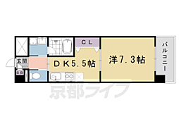 STD五条 1DKの間取図画像