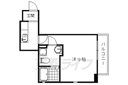 グランドーリア西院 1Kの間取図画像