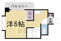 エスペランストリイ 1Kの間取図画像