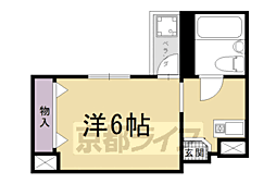 リーベ川原崎 1Kの間取図画像