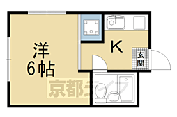 第一大隅ハイツ 1Kの間取図画像