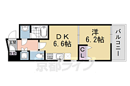 ウィステリア 1DKの間取図画像