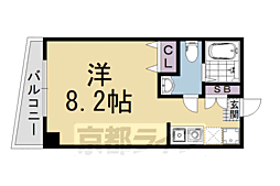シボラ六条高倉 1Kの間取図画像