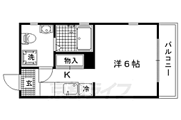 グレース白梅町 1Kの間取図画像