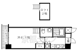 クリスタルグランツ京都高辻 1Kの間取図画像