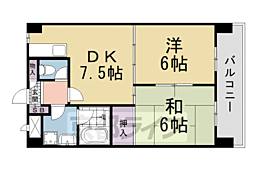 コンソナンス西紀 2DKの間取図画像