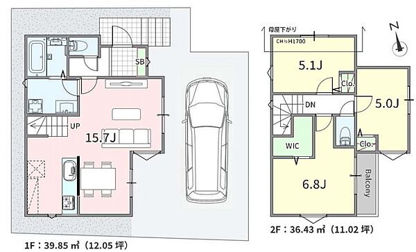 参考PLAN　・1区画　・3ＬＤＫ＆ＷＩＣ駐車場　・建物価格 1，530万円　・土地建物総額 10，