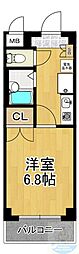グランローティス赤坂 1Kの間取図画像