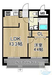 グランピア呉服町 1LDKの間取図画像