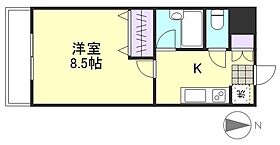 岡山県倉敷市鶴形1丁目4-15（賃貸マンション1K・5階・25.02㎡） その2