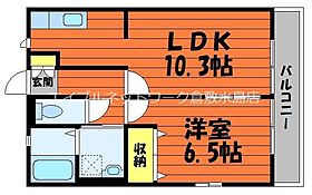 岡山県倉敷市児島小川1丁目5-45-2（賃貸アパート1LDK・2階・40.74㎡） その2