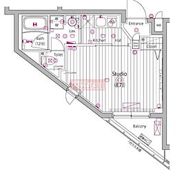 ガーラ・グランディ小竹向原 1Kの間取図画像