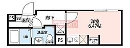 PRIME大崎 1Kの間取図画像