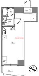 セブンスターマンション第8五反田 ワンルームの間取図画像