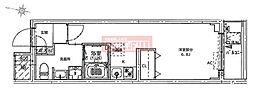 crealpremier目黒 ワンルームの間取図画像