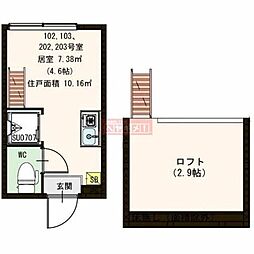 ピスカデーラ ワンルームの間取図画像