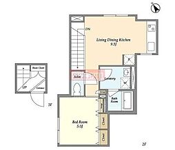 TAKANAWACUBEEast 1LDKの間取図画像