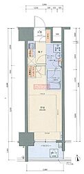 BelleFace新板橋 1Kの間取図画像