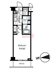 アーバンヴィスタ板橋本町 1Kの間取図画像