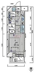 MAINSTAGE白金2 1Kの間取図画像