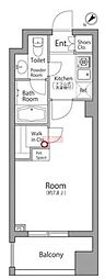 レジディア池袋ウエスト 1Kの間取図画像