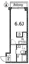 グランドエミネンス氷川台 ワンルームの間取図画像
