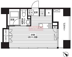 Ti-HIGASHIAZABU ワンルームの間取図画像