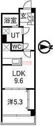 アクティ目黒駅前1号棟 1LDKの間取図画像