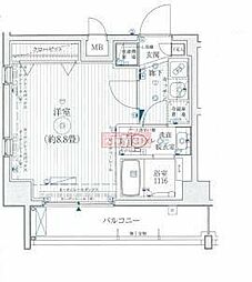 リライア東武練馬 1Kの間取図画像