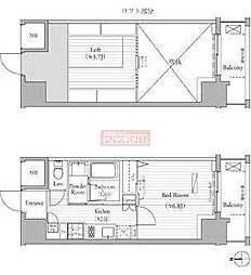 MUSEE南麻布 1Kの間取図画像