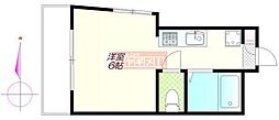 ドムスナガシマ ワンルームの間取図画像