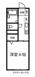 ハイム・ブルーメ 1Kの間取図画像