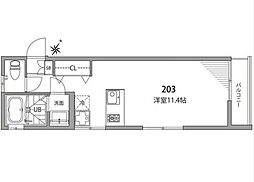 GRANDEGGS文京大塚S ワンルームの間取図画像