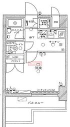 ルーブル南麻布 1Kの間取図画像