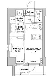 コンフォリア東池袋EAST 1DKの間取図画像