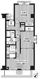 メゾン芝浦 2LDKの間取図画像