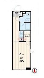 Ｌａ　Ｄｏｕｃｅｕｒ練馬 5階1Kの間取り