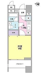 ロネスタＲ文京護国寺 3階1Kの間取り