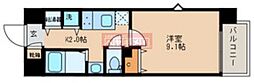 ルミエール 6階1Kの間取り