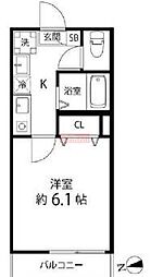 Ｔ’ｓ　Ｃｕｏｒｅ椎名町 1階1Kの間取り