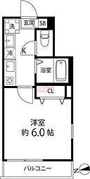 Ｔ’ｓ　Ｃｕｏｒｅ椎名町 2階1Kの間取り