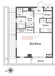 東京メトロ副都心線 要町駅 徒歩7分の賃貸マンション 4階1Kの間取り