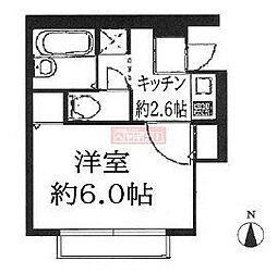 目白ハイム 2階ワンルームの間取り