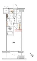 JR山手線 目白駅 徒歩3分の賃貸マンション 7階1Kの間取り
