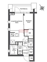 東急目黒線 不動前駅 徒歩2分の賃貸マンション 4階1DKの間取り