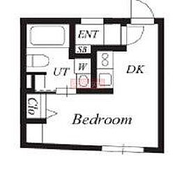 プラチナフォルム東長崎 3階ワンルームの間取り