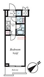 パティーナ池袋 4階1Kの間取り
