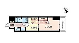 東武東上線 下板橋駅 徒歩8分の賃貸マンション 5階1DKの間取り