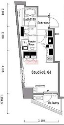 JR埼京線 板橋駅 徒歩9分の賃貸マンション 4階ワンルームの間取り
