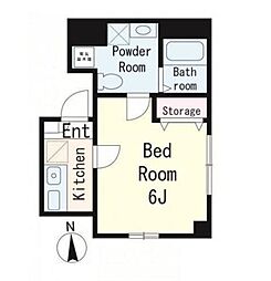 エスポワール池袋 3階1Kの間取り